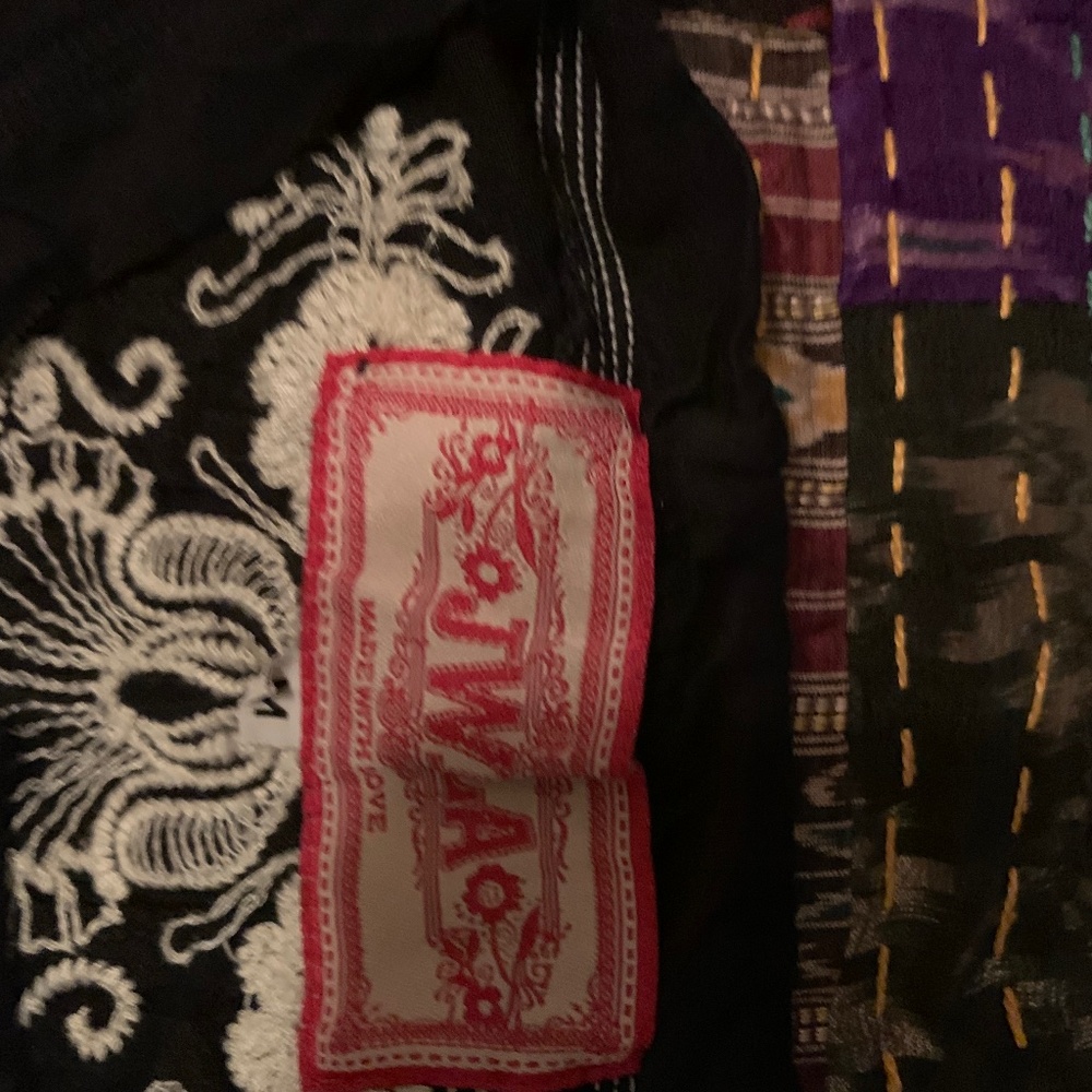 Johnny Was Black Dress with Embroidery